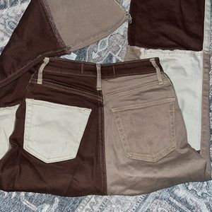 Hollister Co. Women's Tan, Brown, and Cream Jeans